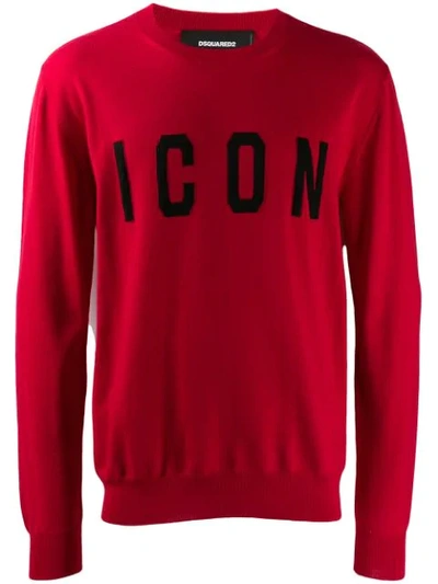 Dsquared2 Icon Jumper In Red