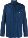 Etro Logo Embroidered Shirt In Blue