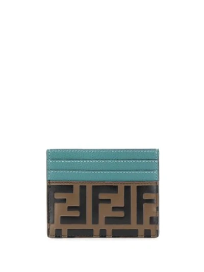 Fendi Ff Motif Card Holder In Brown