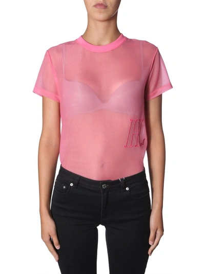 Helmut Lang Femme Little T-shirt In Pink