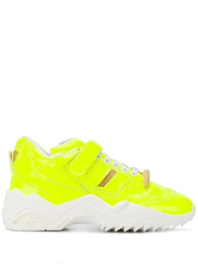 Maison Margiela Foam Details Touch-strap Sneakers In Yellow