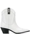 Msgm Pointed-toe Cowboy Boots In White