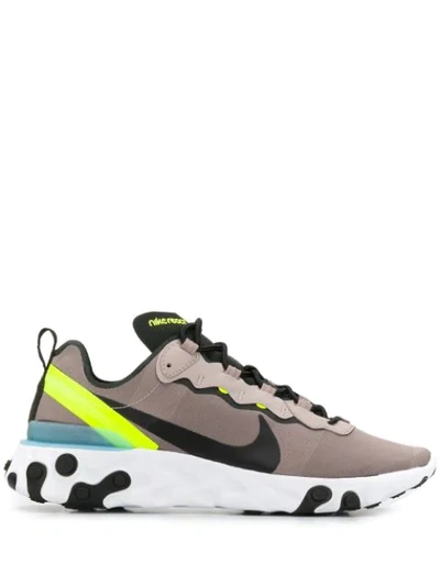 Nike React Element 55 Trainers In Brown,yellow,black