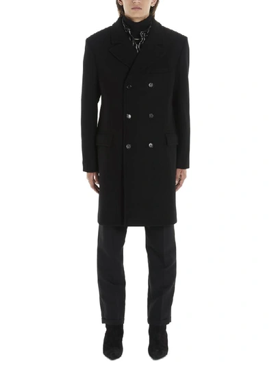 Saint Laurent Coat In Black