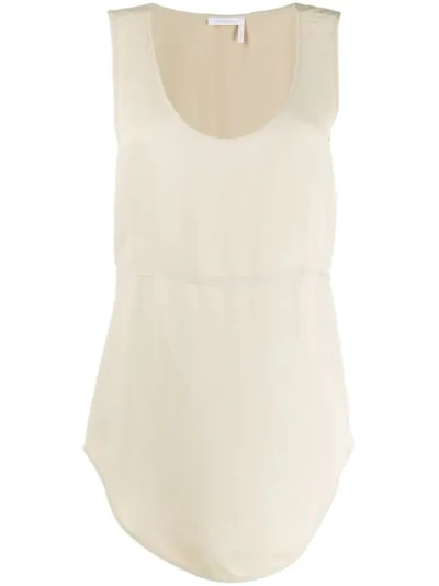 See By Chloé Panelled Tank Top In Neutrals