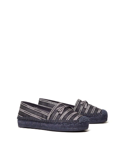 Tory Burch Penelope Platform Mesh Espadrilles In Navy