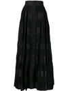 Zimmermann Sabotage Ribbon Stripe Maxi Skirt In Black