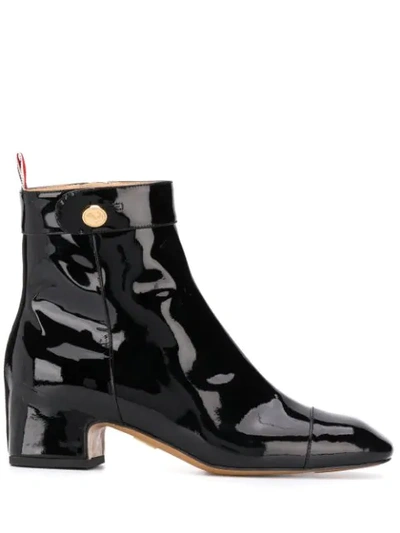 Thom Browne Block-heel 50mm Ankle Boots In Black