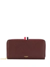 Thom Browne Long Zip-around Purse In Red