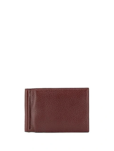 Thom Browne Money Clip Wallet In Red