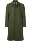 Thom Browne Relaxed Bal Collar Overcoat In Green