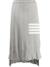 Thom Browne 4-bar Trompe L'oeil Skirt In Grey