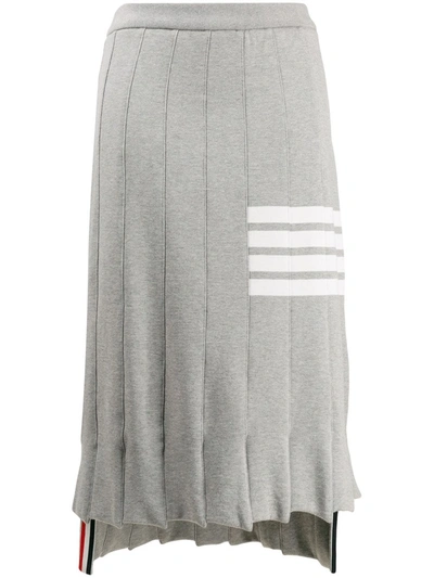 Thom Browne 4-bar Trompe L'oeil Skirt In Grey