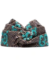 Gucci Multicoloured Sequined Head Wrap In Brown