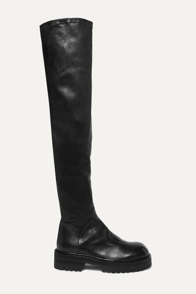 ann demeulemeester knee boots