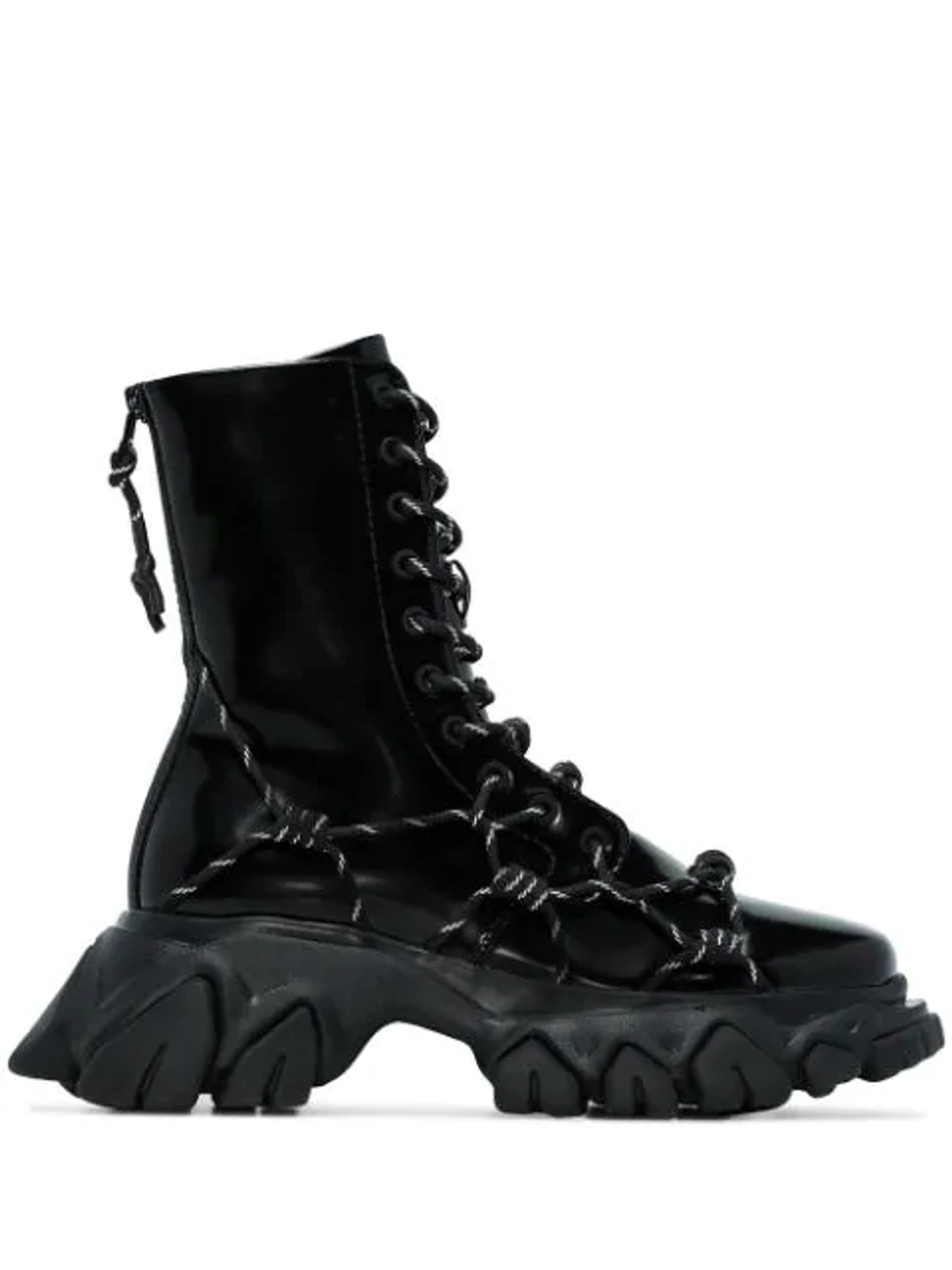 Angel Chen Dragon Teeth Leather Ankle Boots In Black | ModeSens