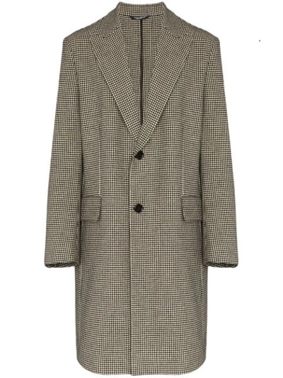 Dolce & Gabbana Houndstooth Single-breasted Coat In Multicolour