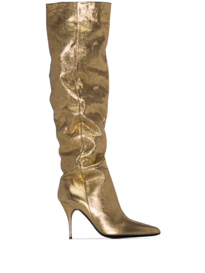 Zimmermann Slouch 100mm Heeled Boots In Gold