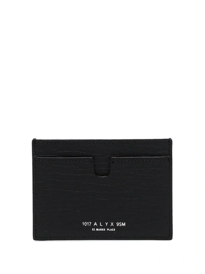Alyx Black Ryan Logo Leather Card Holder