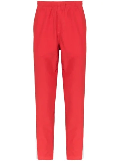 Polo Ralph Lauren Logo Striped Track Pants In Red