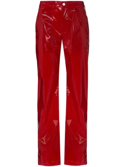 Kirin Peggy Gou Kirin Patent Vinyl Trousers In Red