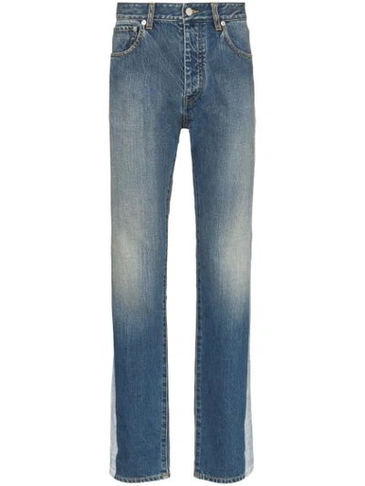 Ambush Reflective Panel Straight Leg Jeans In Blue