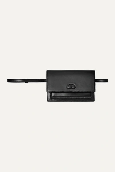 Balenciaga Sharp Xs Leather Belt Bag In Black
