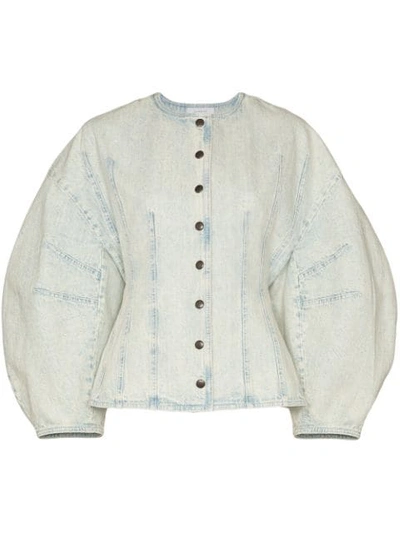 Givenchy Cocoon-sleeve Denim Jacket In Blue
