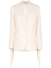 Stella Mccartney Fringe-trimmed Blazer In White