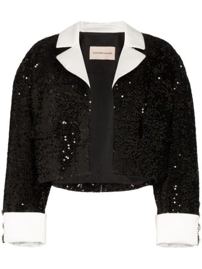 Alexandre Vauthier Sequinned Cropped Jacket In Black