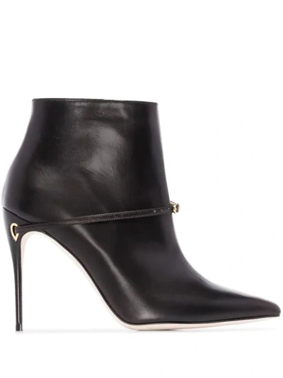 Jennifer Chamandi Niccolo Two-tone Ankle Boots In Black