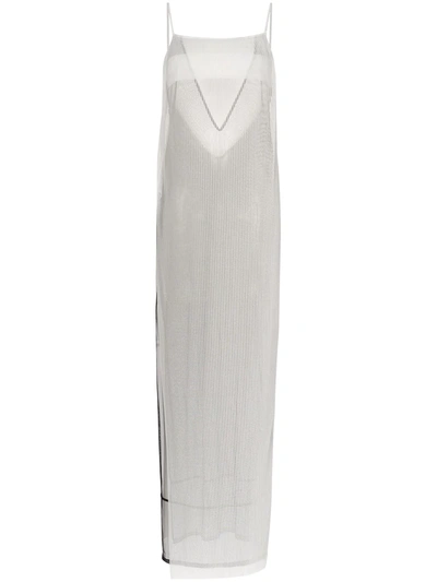 032c Cosmic Workshop Sheer Maxi Dress In White