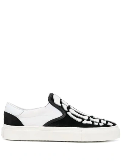 Amiri Skeleton Slip-on Sneakers In Black