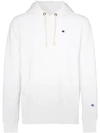 Champion Logo Embroidered Hoodie In White