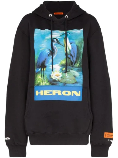 Heron Preston Bird Graphic Hoodie In Black