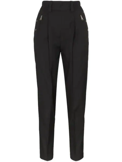 Moncler 1952 High-rise Trousers In Black