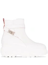032c X Buffalo Jodhpur Ankle Boots In White