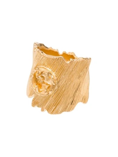 Gucci Gg Textured Ring In Gold
