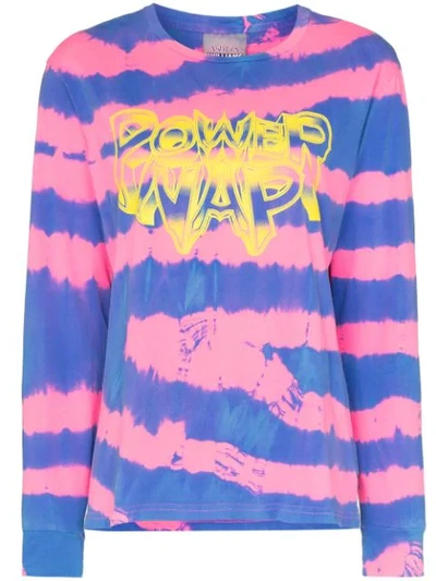 Ashley Williams Power Nap Print Tie-dye T-shirt In Pink