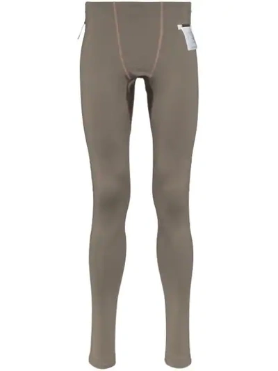 Satisfy Logo Patch Thermal Leggings In Grey