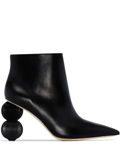 Cult Gaia Cam 100 Round Heel Boots In Black