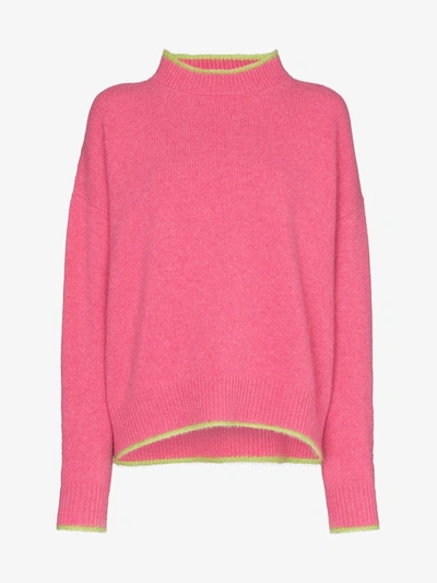 Marni Contrasting Trims Jumper In Pink