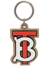 Burberry Intertwined Monogram Key Ring In Brown