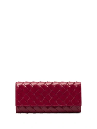 Bottega Veneta Continental Quilted Wallet In 粉色