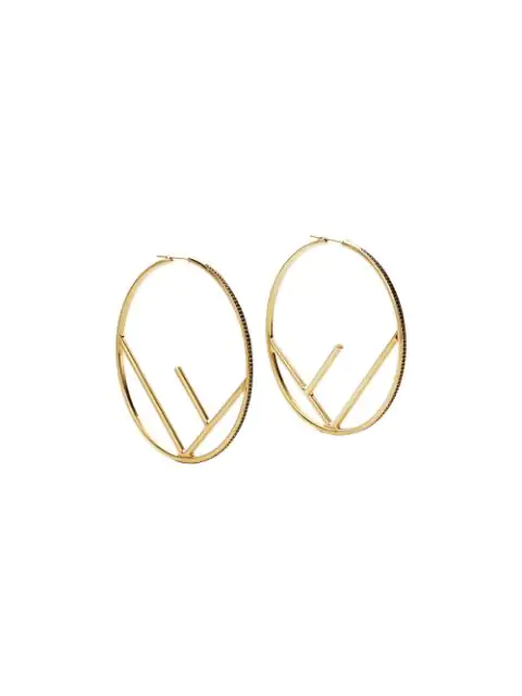 fendi gold hoop earrings