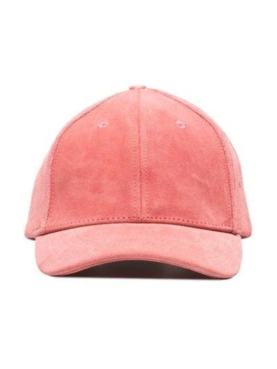 Nick Fouquet Brushed Suede Baseball Cap In Pink