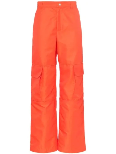 Paria Farzaneh Straight-leg Cargo Trousers In Orange