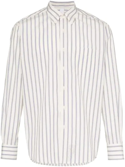Dashiel Brahmann Striped Button-down Shirt In White