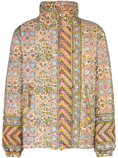 Paria Farzaneh Iranian Print Quilted Jacket In Multicolour