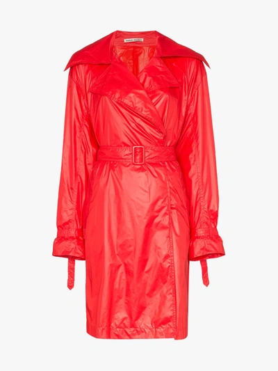 Samuel Gui Yang Brigitte Belted Trench Coat In Red